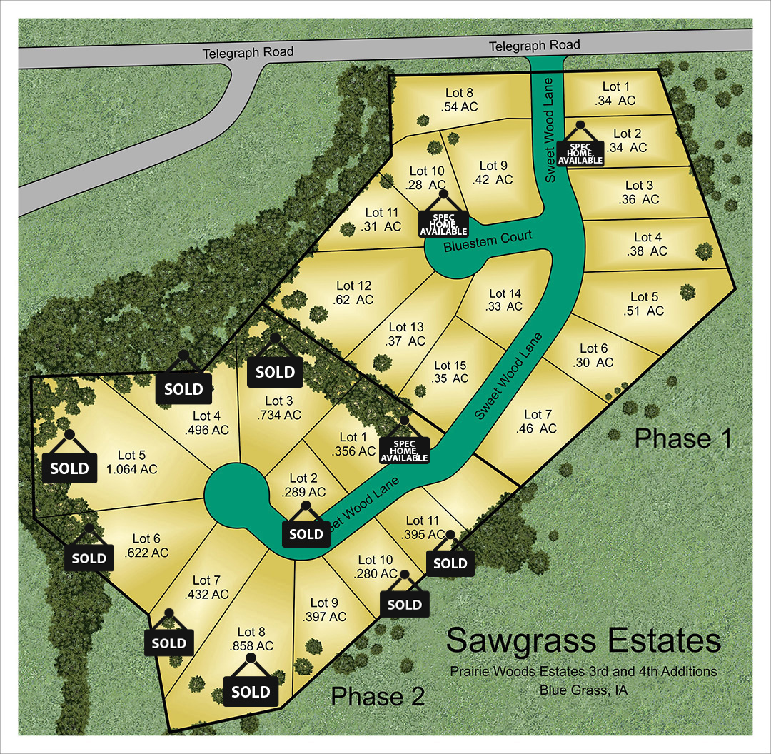 Sawgrass Estates Plot Map