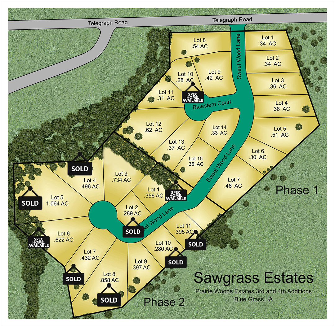 Sawgrass Estates Plot Map